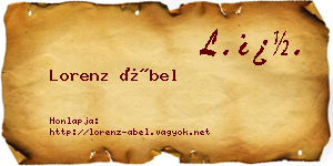 Lorenz Ábel névjegykártya