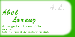 abel lorenz business card